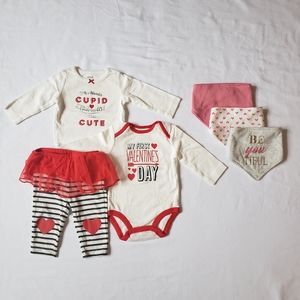 Baby Girl 3 Month Valentine's Day Set